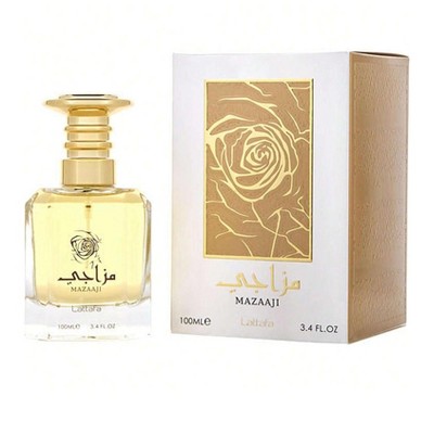Lattafa Mazaaji By Lattafa Unisex Rose, Jasmine, Orange, White Musk, Floral Hints  Eau De Parfum Spray 3.4 Oz