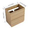 NicBex Floating Wall Mounted Bathroom Vanity without Sink,Modern Bathroom Sink Vanity with Double Drawer,30" Bathroom Sink Cabinet,Oak - 3 of 4