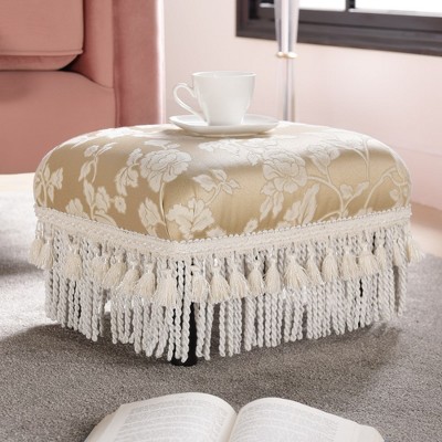 Fiona Neutral Upholstered Decorative Footstool Ottoman