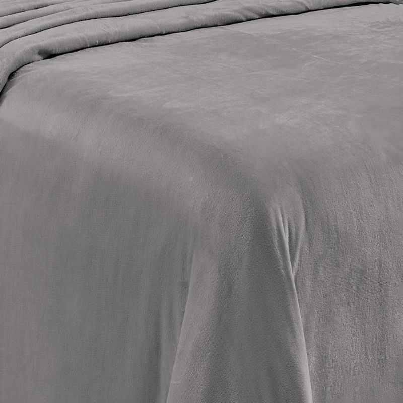 Plazatex Kansas Wrinkle Resistant Ultra Soft Solid Premium All Season Bed Sheet Set Dark Grey, 3 of 5
