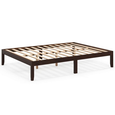 Safstar Queen Size Wooden Platform Bed Frame 14" with Rubber Wood Legs Under-bed Storage