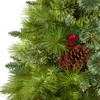 Nearly Natural 6-ft Montana Mixed Pine Artificial Christmas Tree with Pine Cones, Berries and 814 Bendable Branches - 3 of 4