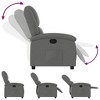 vidaXL Recliner Chair Adjustable Wingback Armchair for Home Theater Fabric - Dark Gray Manual Push Back No Massage - 3 of 4