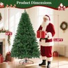 6FT Christmas Tree Artificial Christmas Tree W/ 800 Branch Tips & Metal Stan, Fir Design for Indoor/Outdoor Decor, Celebration Xmas Tree, Green - 2 of 4