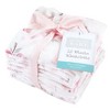 Hudson Baby Infant Girl Cotton Muslin Washcloths, Pastel Floral, One Size - 2 of 4