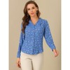 INSPIRE CHIC Women's Metallic Vintage Long Sleeve Gilding Shiny Dots Stars Top - 3 of 4