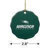 Wagner College Primary Logo Porcelain Scalloped Holiday Christmas Tree Ornament  2.8" (7.1 cm) - 3 of 4