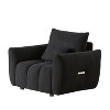 ORRD 36.8" Teddy Fabric Sofa - Modern Lounge Chair w/Pillow for Living Room, Bedroom & Office - 2 of 4