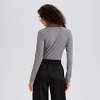 Women's Long Sleeve Rib-Knit Contrast Collared Top - A New Day™ - 3 of 3