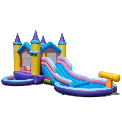 Tangkula Kids Inflatable Water Slide w/ Slide Splash Pool Water Cannon Blower Excluded