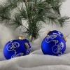 Glass Christmas Tree Ornaments - 67mm/2.63" [4 Pieces] Decorated Balls from Christmas by Krebs Seamless Hanging Holiday Decor - 3 of 4