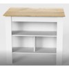FONTOI Kitchen Island with Four Legs&Three Open Storage Shelves, Kitchen Table for Home, White&Lbiza Marble, 40.5"*35.4"*27.5" - 4 of 4