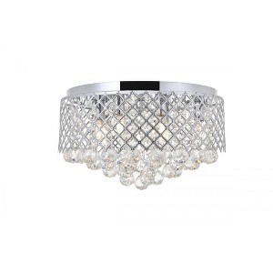Elegant Lighting Tully 6 light Chrome Flush Mount - 1 of 4