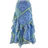 Collections Etc Patchwork Print Tiered Skirt - 3 of 4