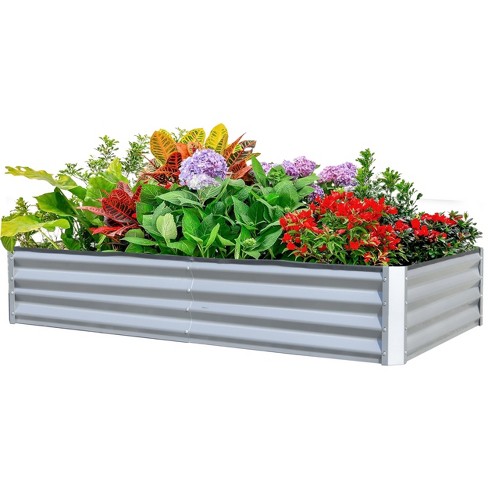 Land Guard Galvanized Raised Garden Bed Kit, Outdoor Metal Raised Garden Beds, Galvanized Planter Raised Garden Boxes For Vegetables - image 1 of 4