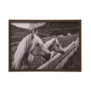 Transpac Wood 25.6" Gray Spring Southwestern Horse Wall Decor - 1 of 2