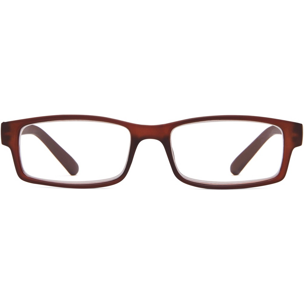 Photos - Glasses & Contact Lenses ICU Eyewear Los Angeles Rectangle Reading Glasses - Brown +3.00