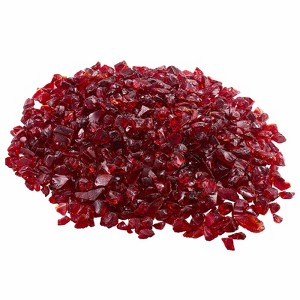 VEVOR Fire Glass, 10 LBS / 4.5 KG Smokeless & High-Temperature Resistant Fireplace Rocks, 3/4-Inch / 19.05 mm Reflective Firepit Glass Rock, Red - 1 of 4