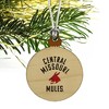 University of Central Missouri Mules Mini Small Tiny Wood Christmas Tree Holiday Ornament - 3 of 4