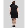24seven Comfort Apparel Plus Size Mandarin Collar Knee Length Wrap Dress - 2 of 3