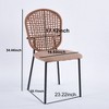 VYNXARIA Orange Sennit Chairs with Black Legs - Set of 4 Dining & Coffee Chairs - 4 of 4
