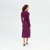 Women's Long Sleeve Faux Wrap Midi Bodycon Dress - A New Day™ - 2 of 3
