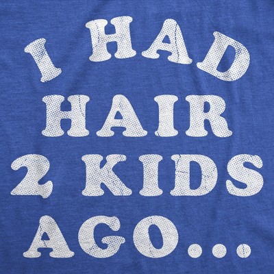 Мужские футболки Crazy Dog T-Shirts, Inc. Mens Funny T Shirts I Had Hair Two Kids Ago Sarcastic Bald Graphic Novelty Fathers Day Tee for Men - Crazy Dog Men's T Shirt Gift for Dad Royal XL — фото 2