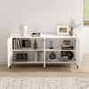CAVINAS Sideboard Buffet,Kitchen Cabinet with 4 Push-to-Open Doors,2 Adjustable Shelves,2 Media Holes,Buffet Table for Dining,Living Room - 2 of 4