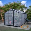 VYNXARIA 6*12 Thicked Polycarbonate Greenhouse, Greenhouse with Double Flush Door,Walk-in Large Winter Greenhouse,Black - 2 of 4