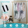 5-pack clothes hanging bags, dustproof and waterproof clothes storage hanging bags, transparent bags - 4 of 4