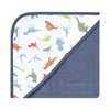 Hudson Baby Infant Boy Cotton Rich Hooded Towels, Dinosaurs, One Size - 3 of 4
