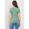 Hello Miz Women's Ribbed Short Sleeve Sweetheart Neck Maternity Top - 3 of 4