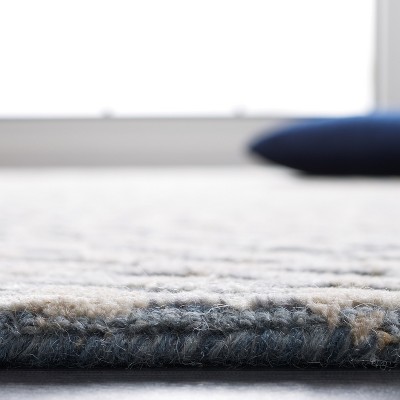 Gray Handmade Wool Tufted Rectangular Area Rug, 3' x 5'