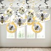 Big Dot of Happiness Little Bumblebee - Bee Baby Shower or Birthday Party Hanging Decor - Party Decoration Swirls - Set of 40 - 3 of 4