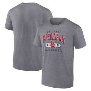 MLB St. Louis Cardinals Men's Gray Bi-Blend Short Sleeve T-Shirt - 1 of 3