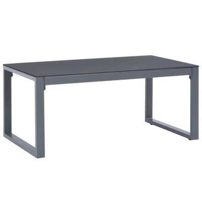 vidaXL Coffee Table 35.4 in.x19.7 in.x15.7 in. Aluminum