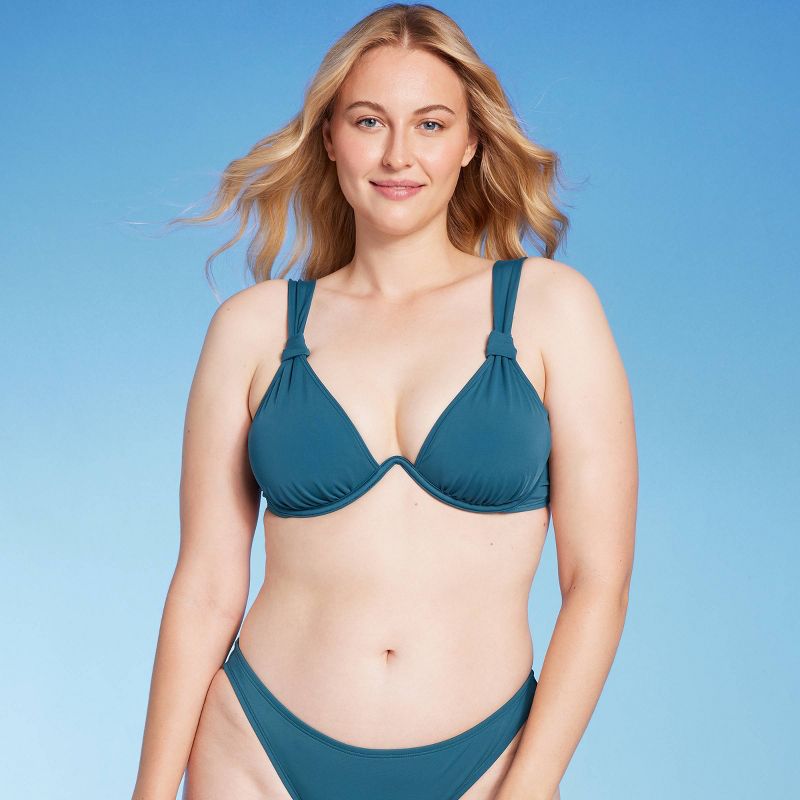 Women's Knot Detail Continuous Underwire Bikini Top - Shade & Shore™, 5 of 11