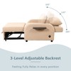 LOVMOR pull out sofa sleeper 3 in 1 with 2 wing table and usb charge for nap line fabric - image 4 of 4