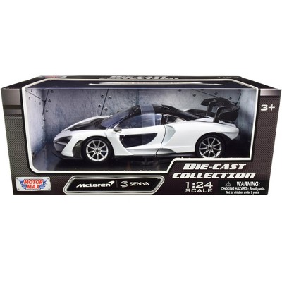 McLaren Senna White and Black 1/24 Diecast Model Car by Motormax