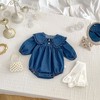 MyKids-Usa Spring Baby Girls Blue Denim Long-sleeved Onesies or Dress - 4 of 4