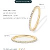 14K Gold Plated Solid 925 Sterling Silver CZ Simulated Diamond Stackable Ring Eternity Bands for Women - 3 of 4