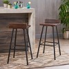 Coolbibila-Set Of 2 Barstool, Bar Chair High For Outdoor,  Armless Design With Low Backrests Bar Chair Stool, Modern Bar Chair - 2 of 4