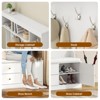 Lirago,6-in-1 Hall Tree with Bench, Shoe Storage & Hooks-Modern Mudroom Entryway Storage Bench,White - 3 of 4