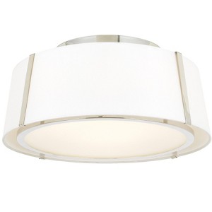 Crystorama Lighting Fulton 3 - Light Flush Mount in  Polished Nickel - 1 of 3
