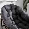 Dolonm Outdoor Rattan Rocking Chair with Padded Cushion, Oversized Recliner Rocker for Porch, Patio, Garden, Living Room, 250lbs Capacity - 4 of 4