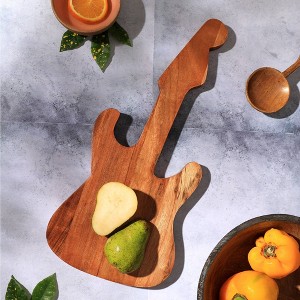Wooden Platter - Guitar Shape - 1 of 4