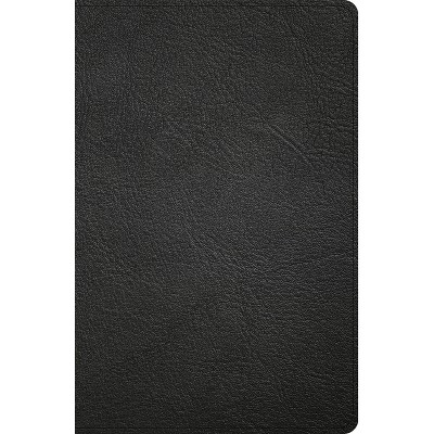 NASB Personal Size Giant Print Bible, Black Genuine Leather, Indexed - by  Holman Bible Publishers (Leather Bound)