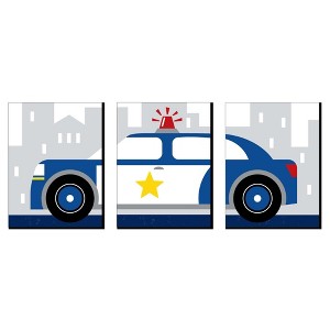Big Dot of Happiness Calling All Units - Police - Cop Car Nursery Wall Art and Kids Room Decor - 7.5 x 10 inches - Set of 3 Prints - 1 of 4