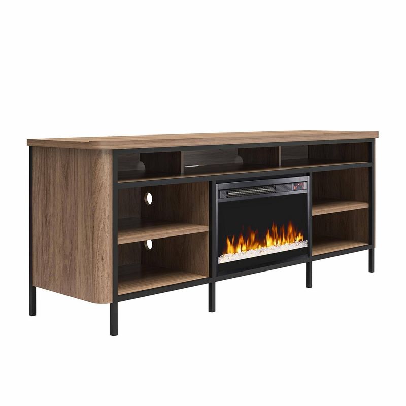 Dexdale Electric Fireplace and TV Stand for TVs up to 75&#34; Walnut - Room &#38; Joy, 6 of 11