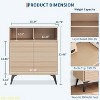 Modern Farmhouse Sideboard Buffet with Fluted Design & Metal Legs - 2 of 4